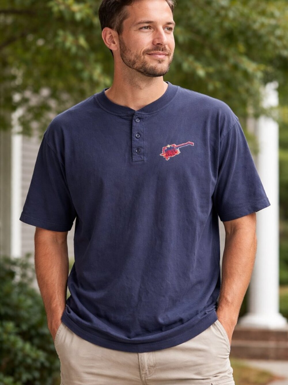 Vintage Molson Canada Henley T-Shirt Made in Canada Beer Graphic Tee Size XL